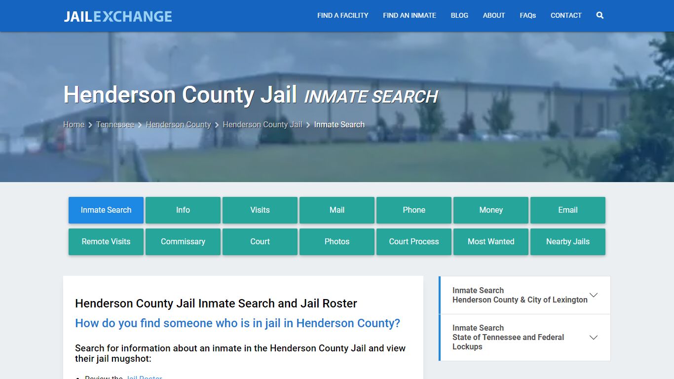 Inmate Search: Roster & Mugshots - Henderson County Jail, TN