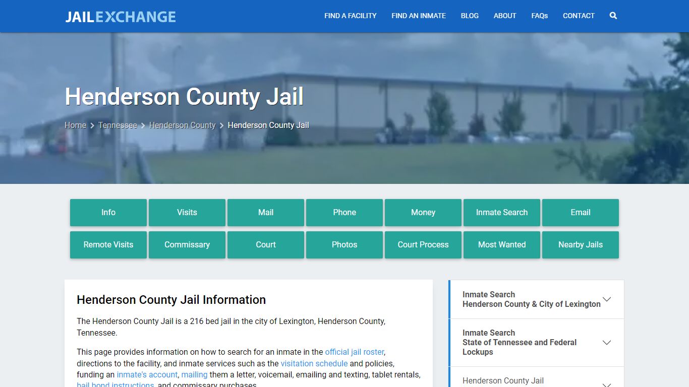Henderson County Jail, TN Inmate Search, Information